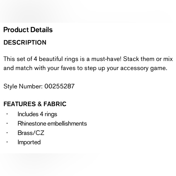 Mixed Rhinestone Ring Set - Picture 8 of 9